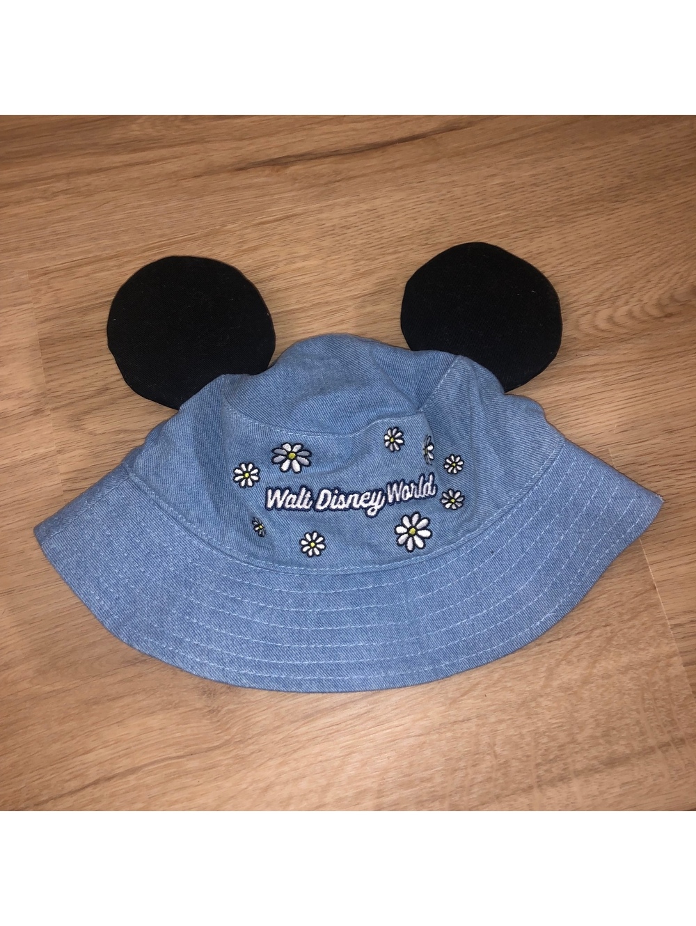 WALT DISNEY WORLD PARKS DENIM MICKEY MOUSE EARS BUCKET HAT BLUE NEW 2026 Adult